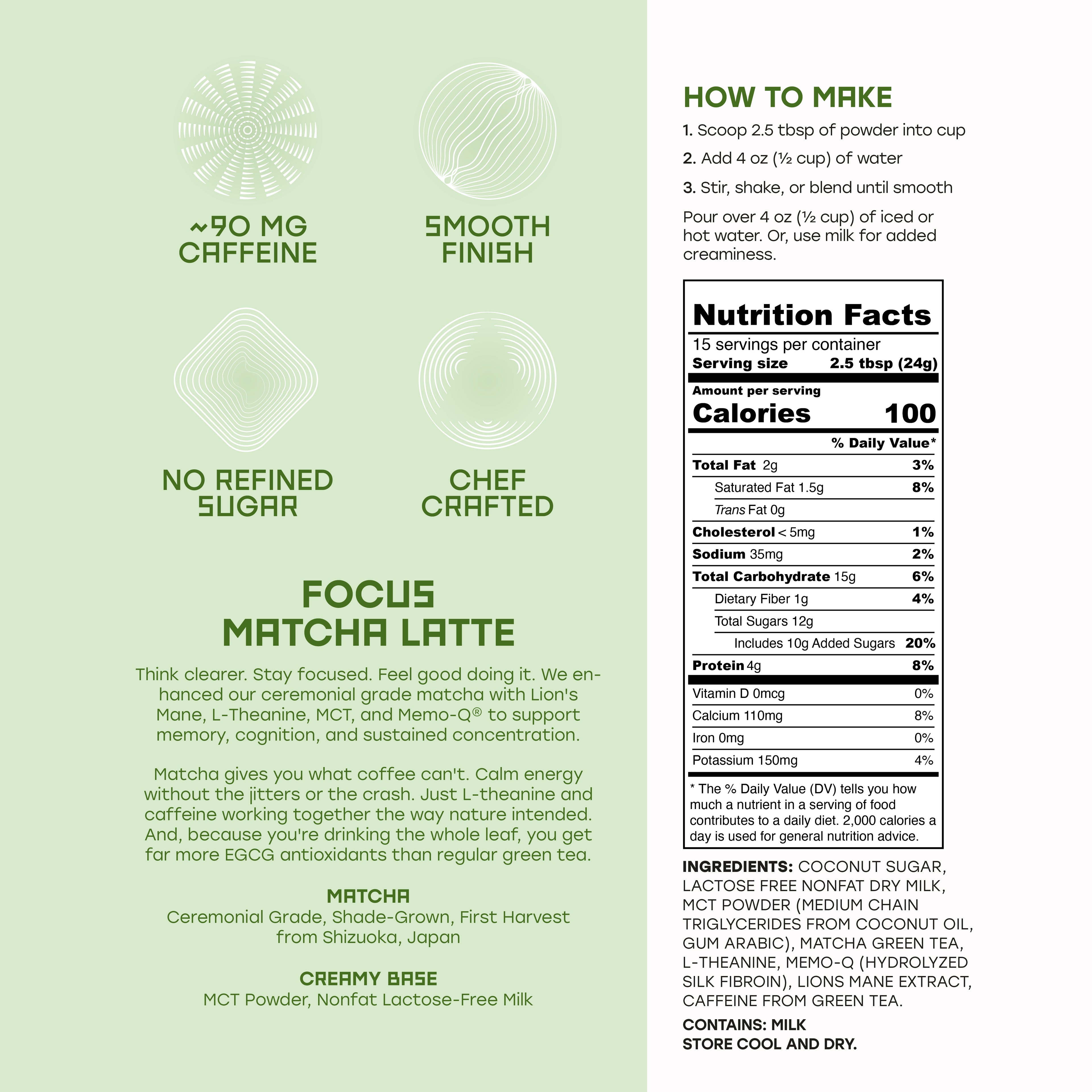 Focus Matcha (with Lion's Mane)