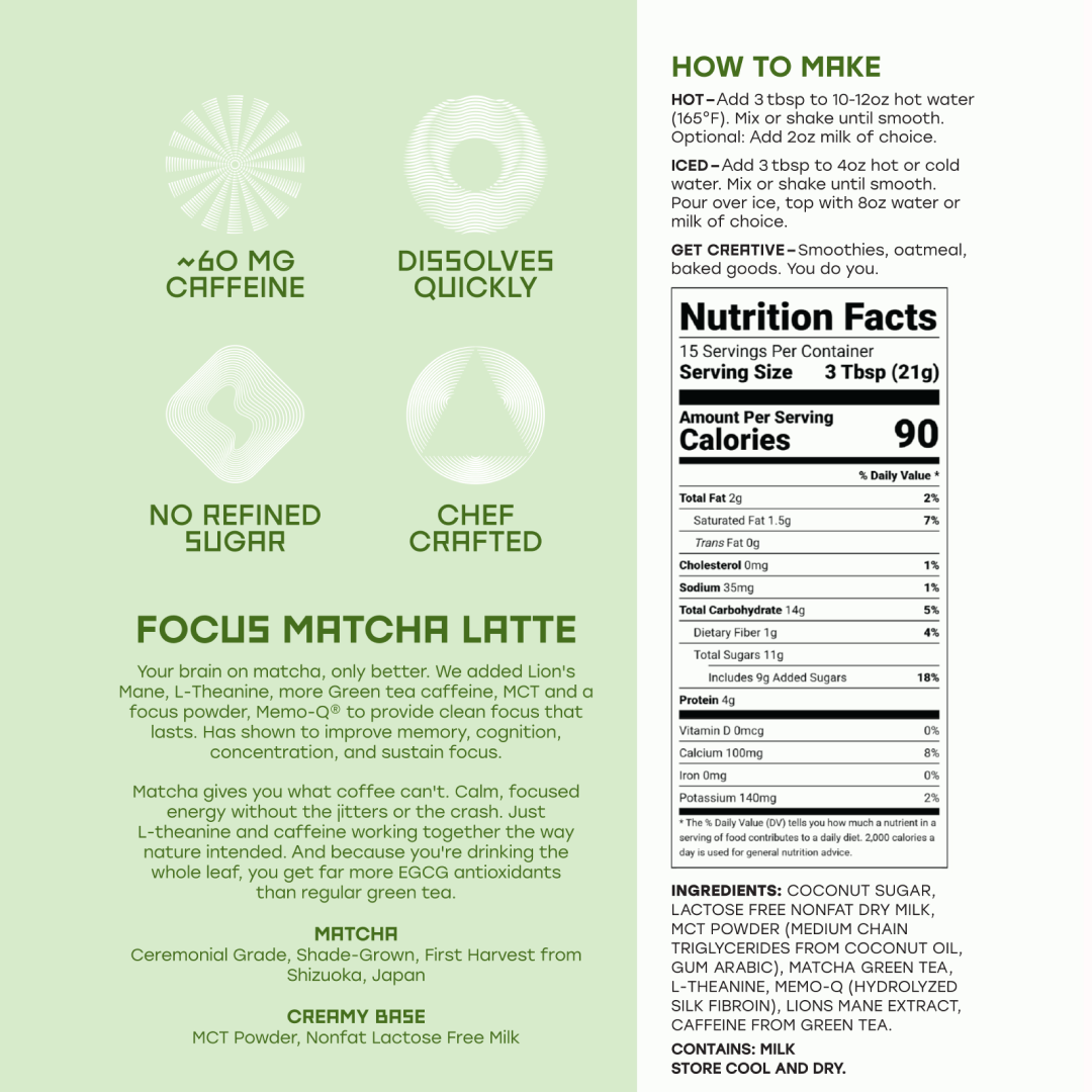 Focus Matcha (with Lion's Mane)